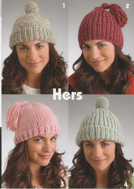  Digital His and Her Beanies Patterns by Cross Stitch Chart Heaven sold by Free Spirit Accessories