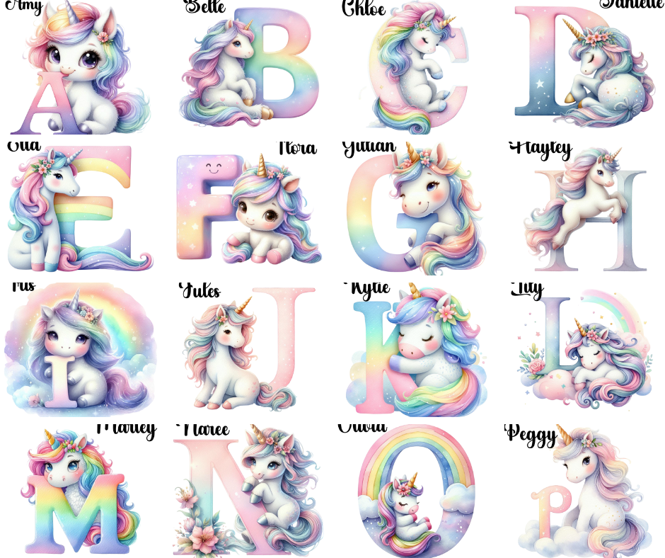 Personalised Unicorn Initial Money Box – Custom Letter Gift for Children (Free UK Shipping)