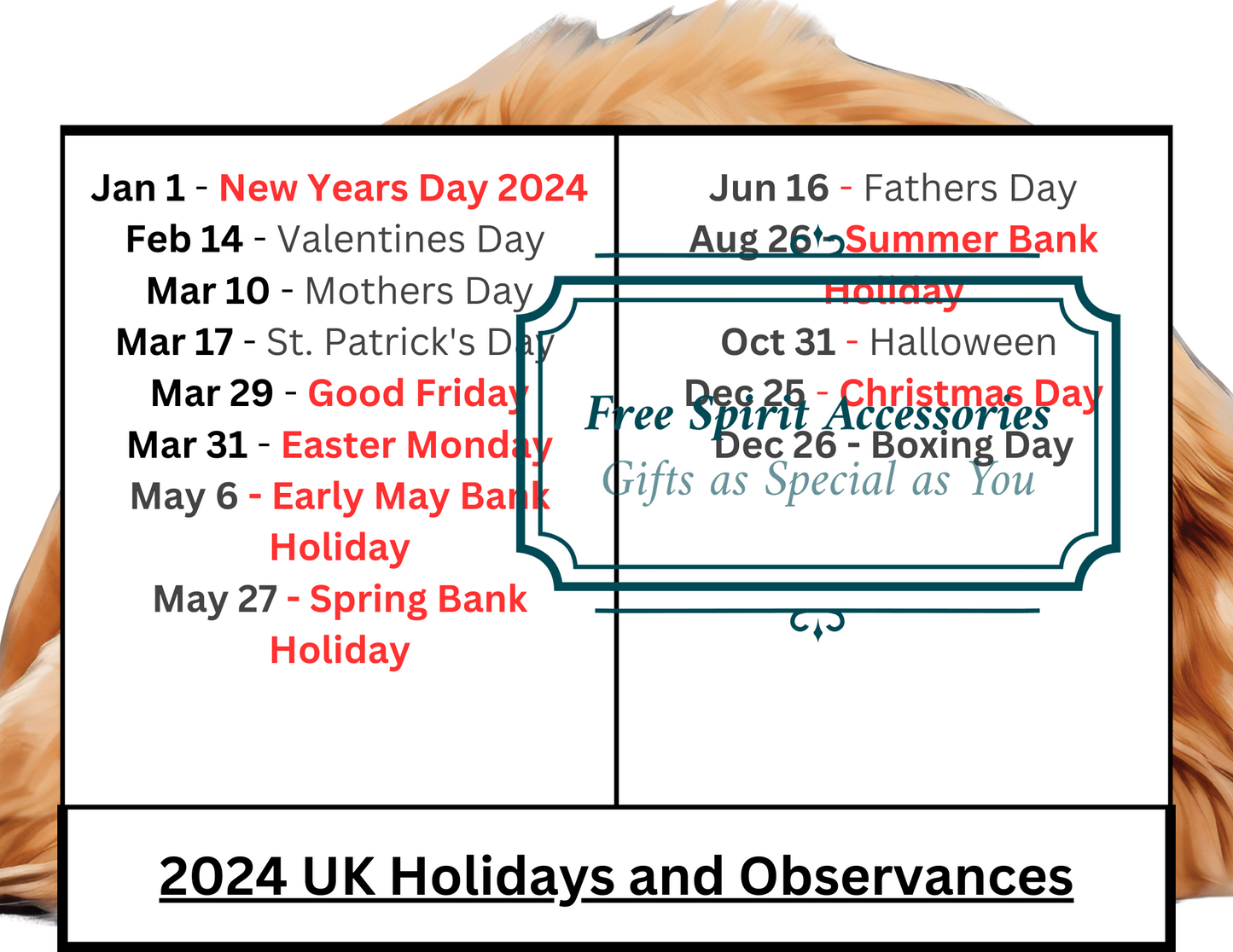 Digital Sleeping Dogs 2024 Calendar by Free Spirit Accessories sold by Free Spirit Accessories