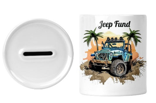  Personalised or Jeep Fund Reusable Money Box by Free Spirit Accessories sold by Free Spirit Accessories