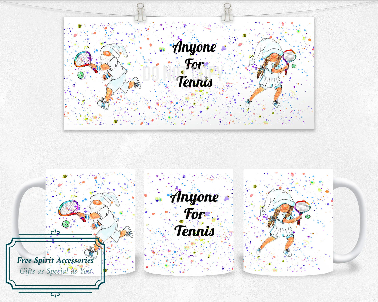 Anyone For Tennis Gonks Mug by Free Spirit Accessories sold by Free Spirit Accessories