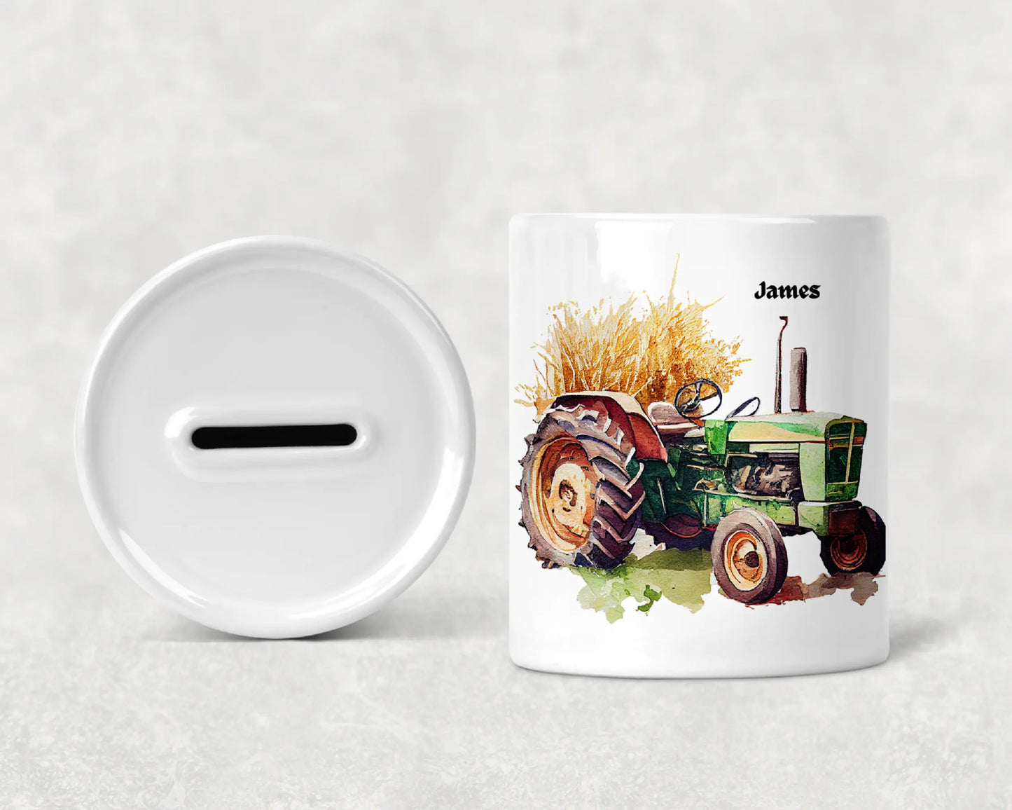 Personalised Vintage Tractor Money Box by Free Spirit Accessories sold by Free Spirit Accessories