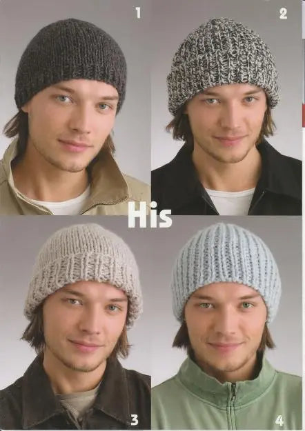Digital His and Her Beanies Patterns by Cross Stitch Chart Heaven sold by Free Spirit Accessories