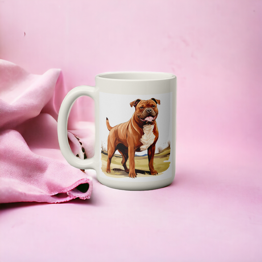  Red XL Bully Dog Stood Mug by Free Spirit Accessories sold by Free Spirit Accessories