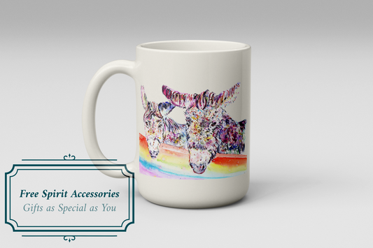 Beautiful Donkeys Coffee Mug by Free Spirit Accessories sold by Free Spirit Accessories