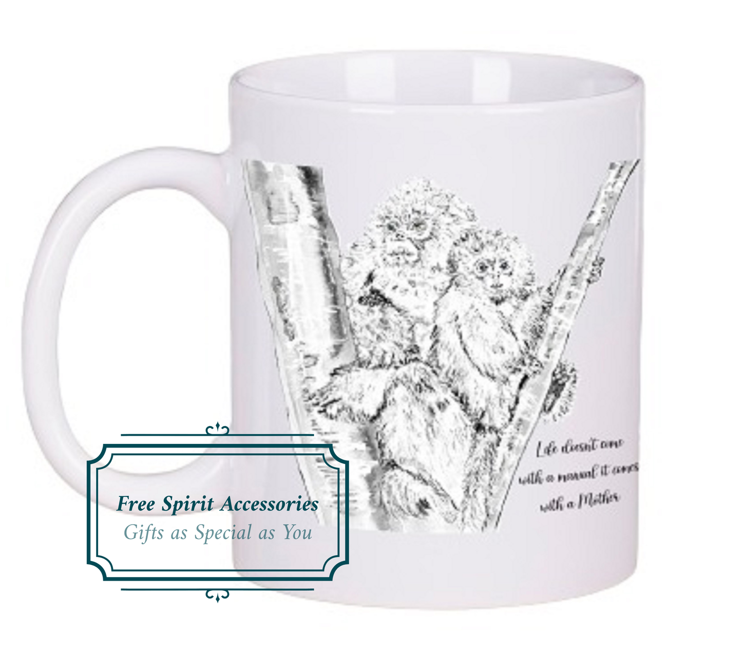 Beautiful Gibbons Mother Coffee Mug by Free Spirit Accessories sold by Free Spirit Accessories