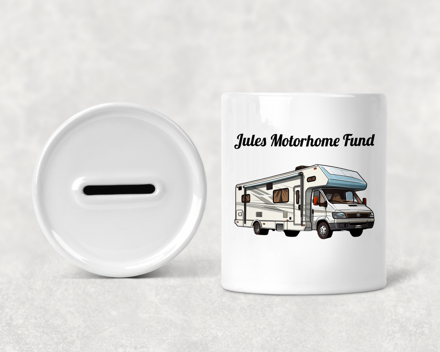  Personalised Campers Motorhomes or Caravan Money Box by Free Spirit Accessories sold by Free Spirit Accessories