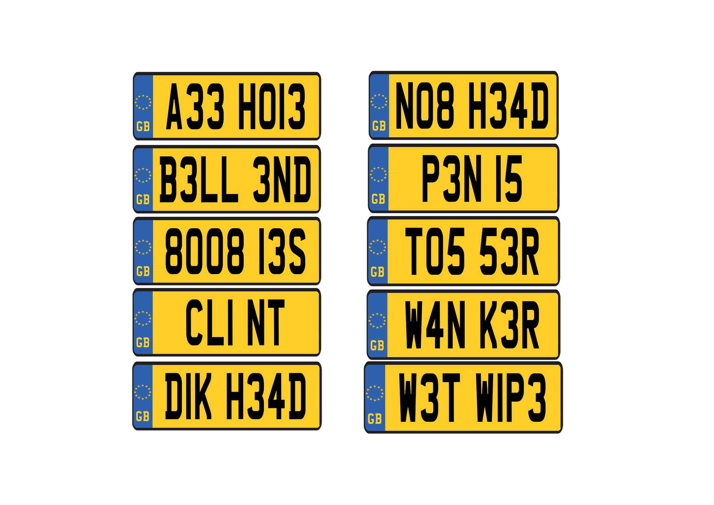 Insult Number Plate Coffee Mug in Various Designs by Free Spirit Accessories sold by Free Spirit Accessories