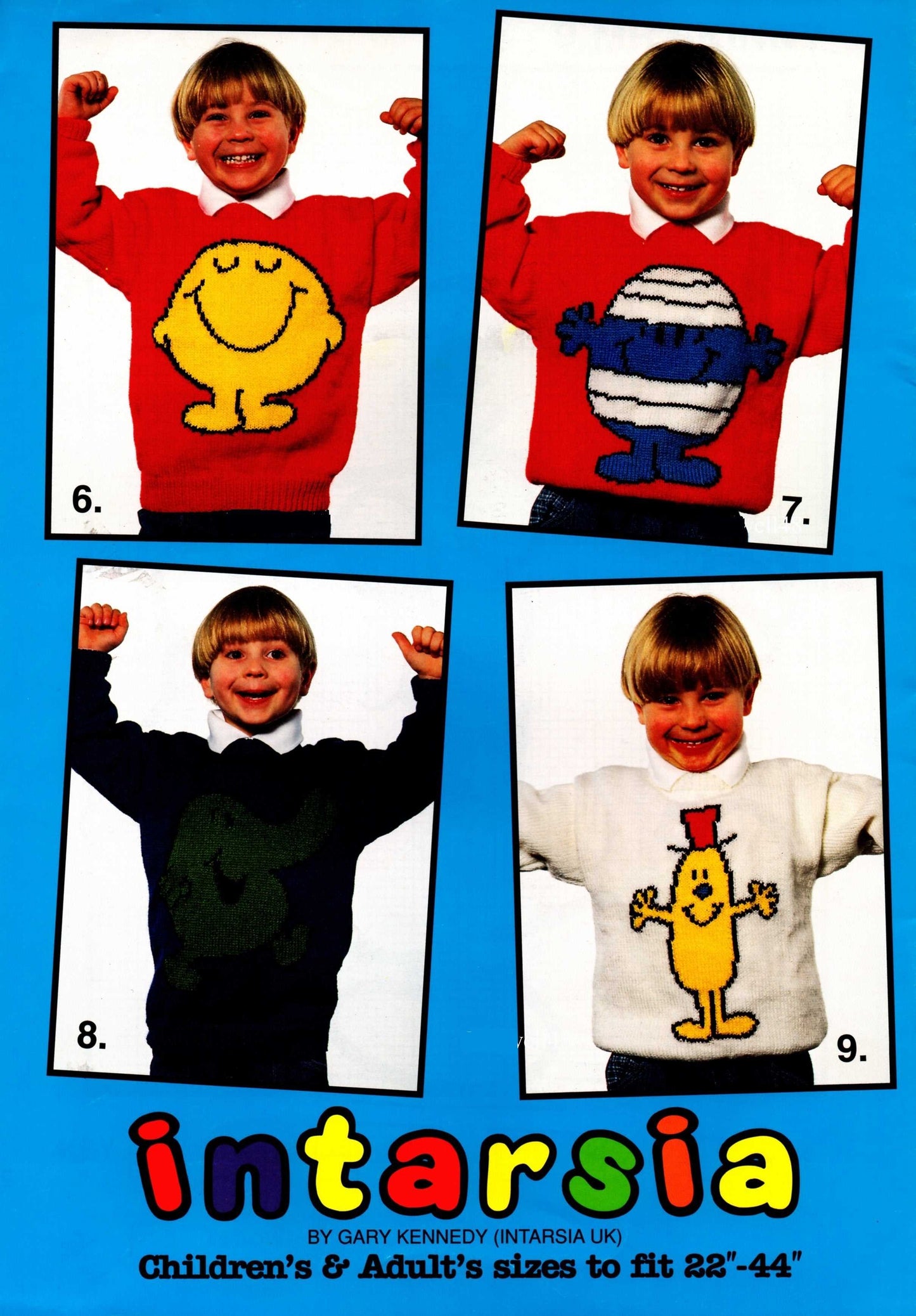 Mr Men Jumper Knitting Pattern by Cross Stitch Chart Heaven sold by Free Spirit Accessories