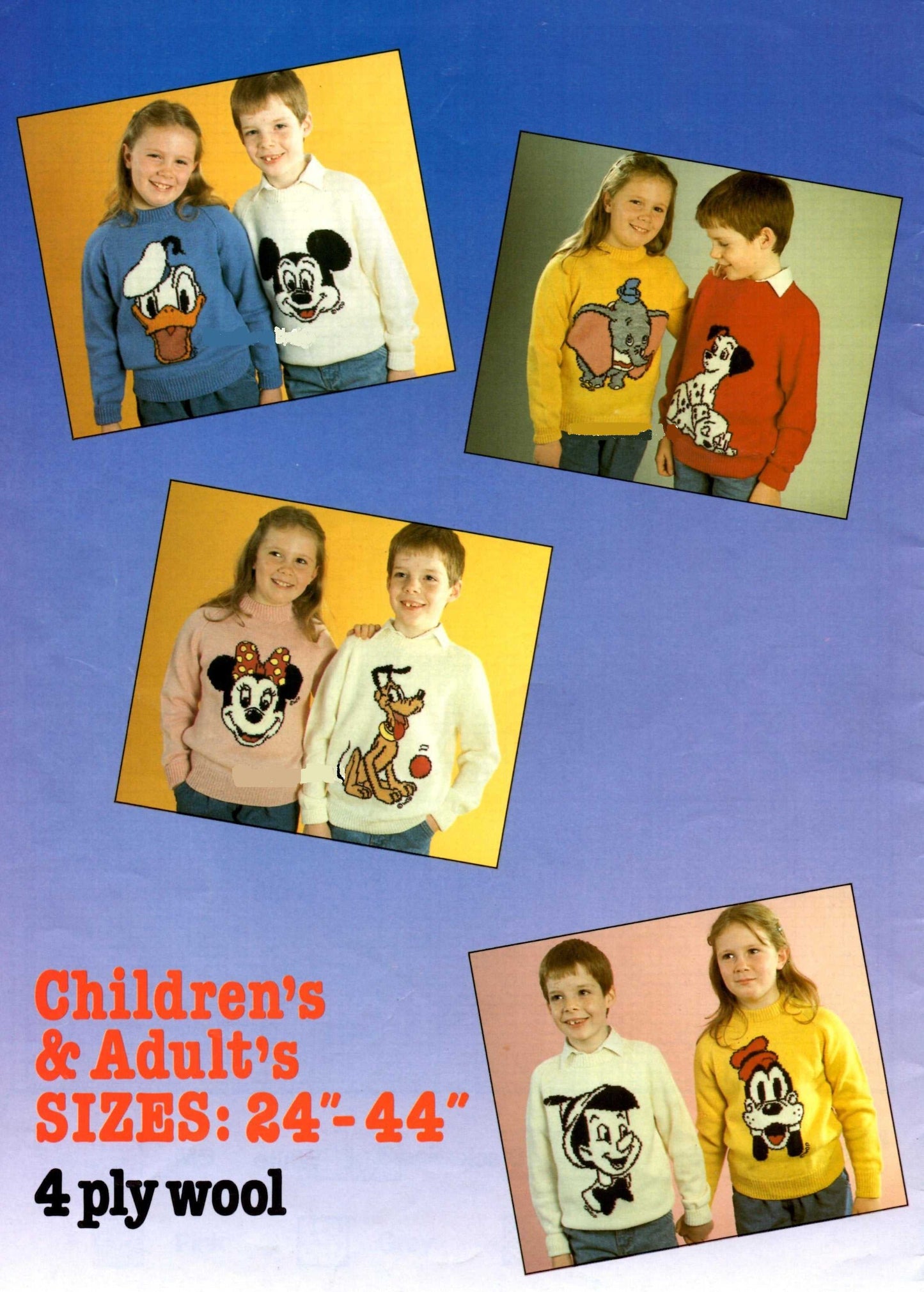 Mickey, Minnie, Goofy and Many More Jumper Knitting Pattern by Cross Stitch Chart Heaven sold by Free Spirit Accessories