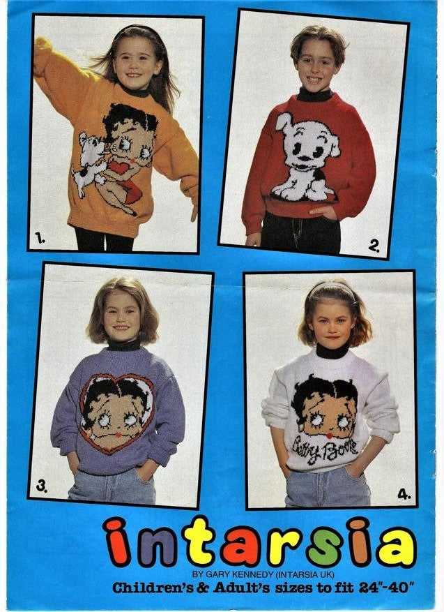 Betty Boop Jumper Knitting Pattern by Cross Stitch Chart Heaven sold by Free Spirit Accessories