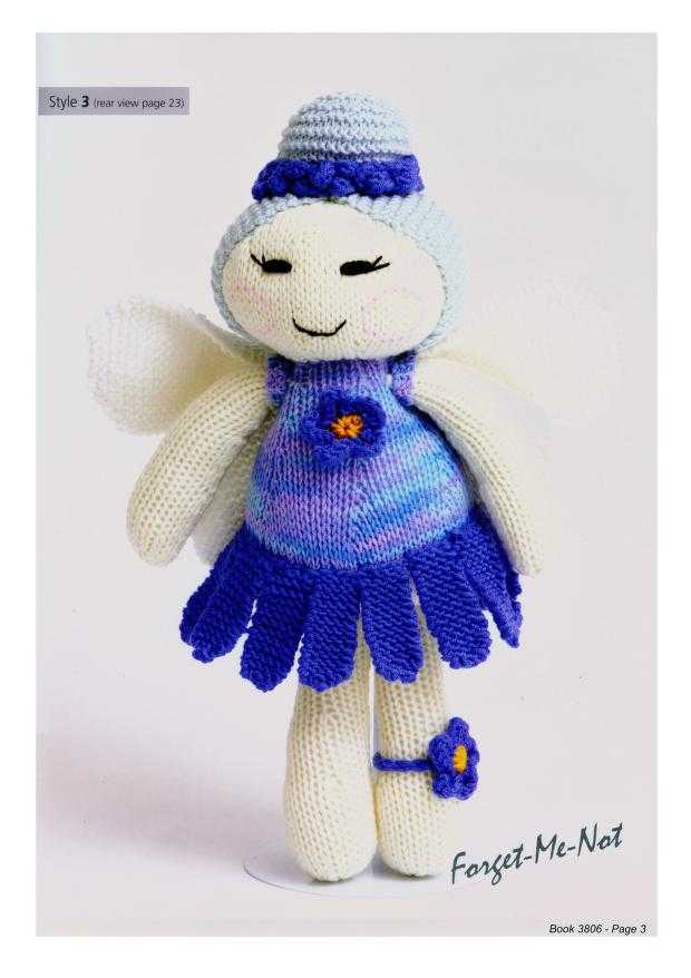  Fairy Flower Dolls Knitting Pattern Booklet by Cross Stitch Chart Heaven sold by Free Spirit Accessories