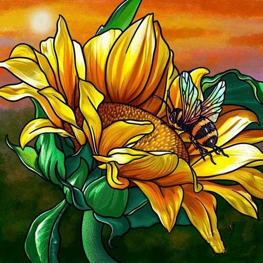  Sunflower and Bumble Bee Cross Stitch Chart by Cross Stitch Chart Heaven sold by Free Spirit Accessories
