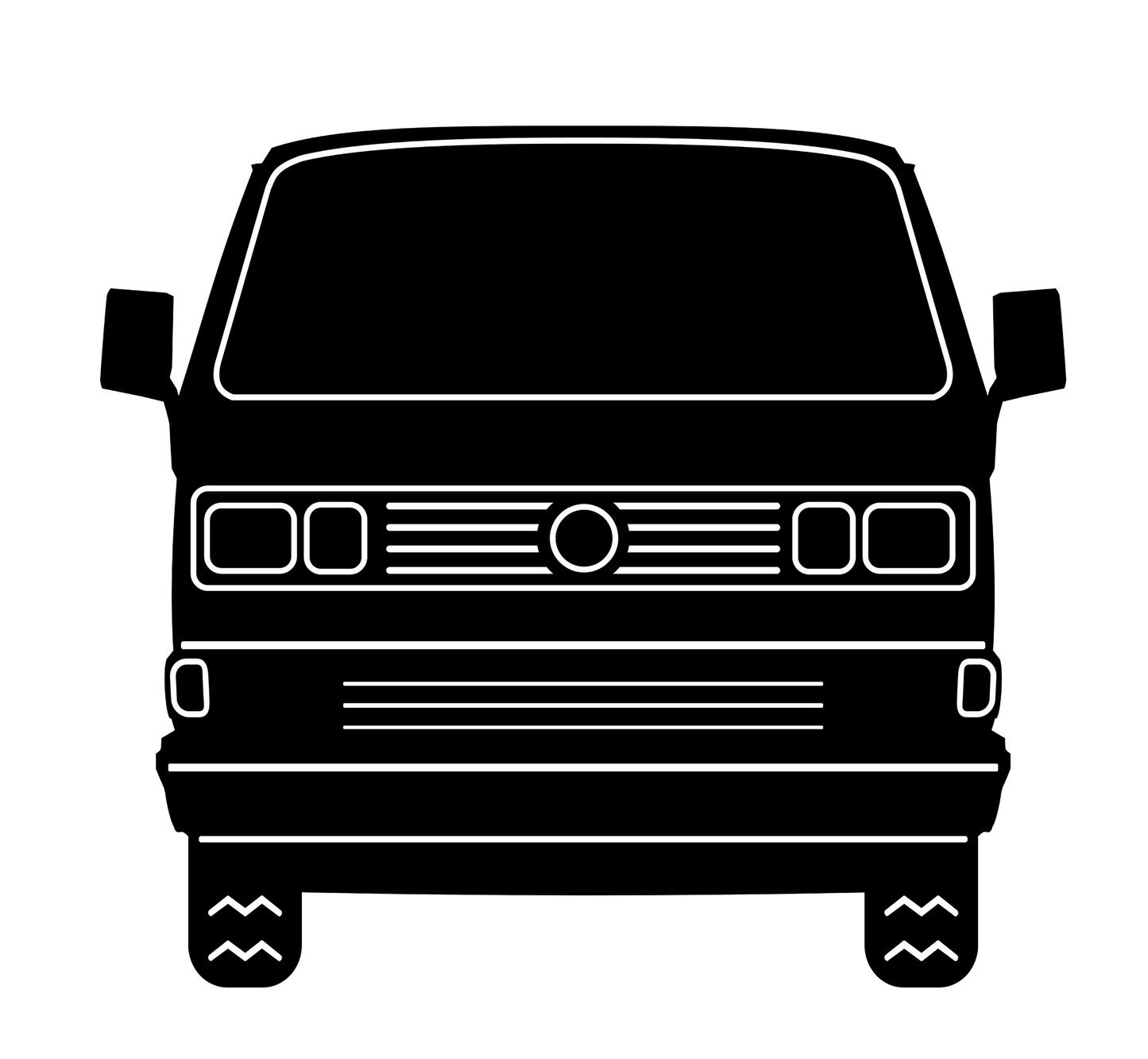 Black Vee Dub Type 25 Camper Van Mug in Various Colours by Free Spirit Accessories sold by Free Spirit Accessories