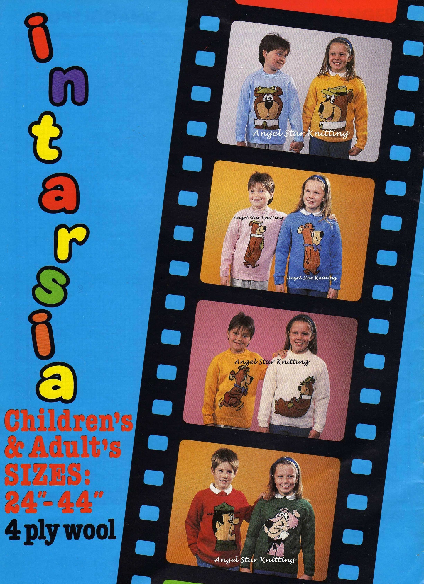 Yogi Bear and Friends Jumper Knitting Pattern by Cross Stitch Chart Heaven sold by Free Spirit Accessories