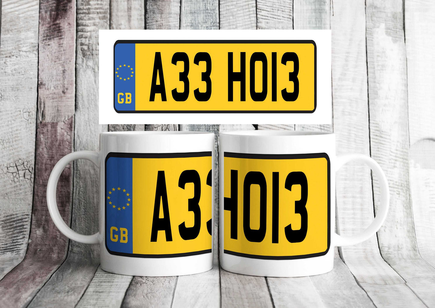 Insult Number Plate Coffee Mug in Various Designs by Free Spirit Accessories sold by Free Spirit Accessories