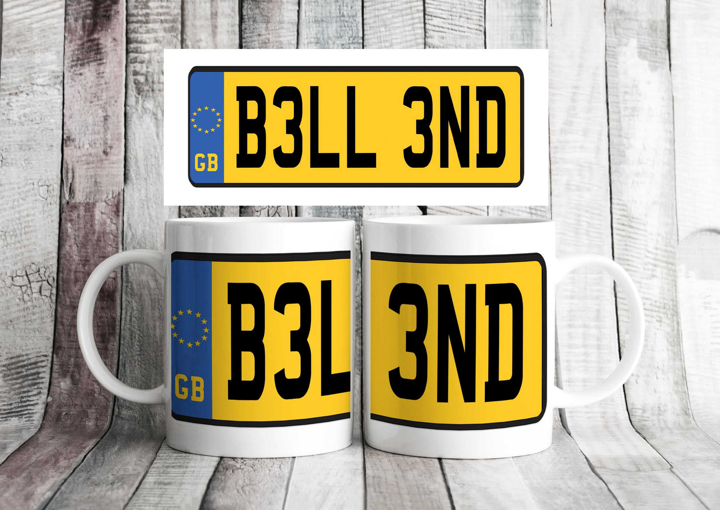 Insult Number Plate Coffee Mug in Various Designs by Free Spirit Accessories sold by Free Spirit Accessories