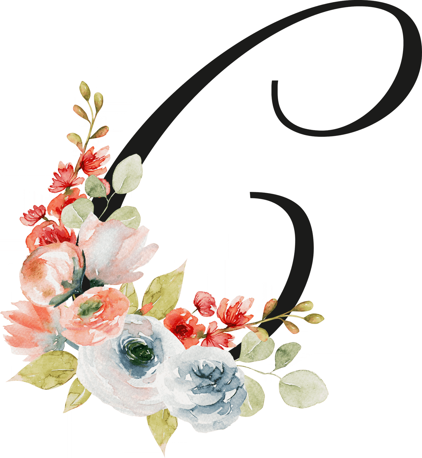 Floral Letter Initial Coffee or Tea Mug by Free Spirit Accessories sold by Free Spirit Accessories