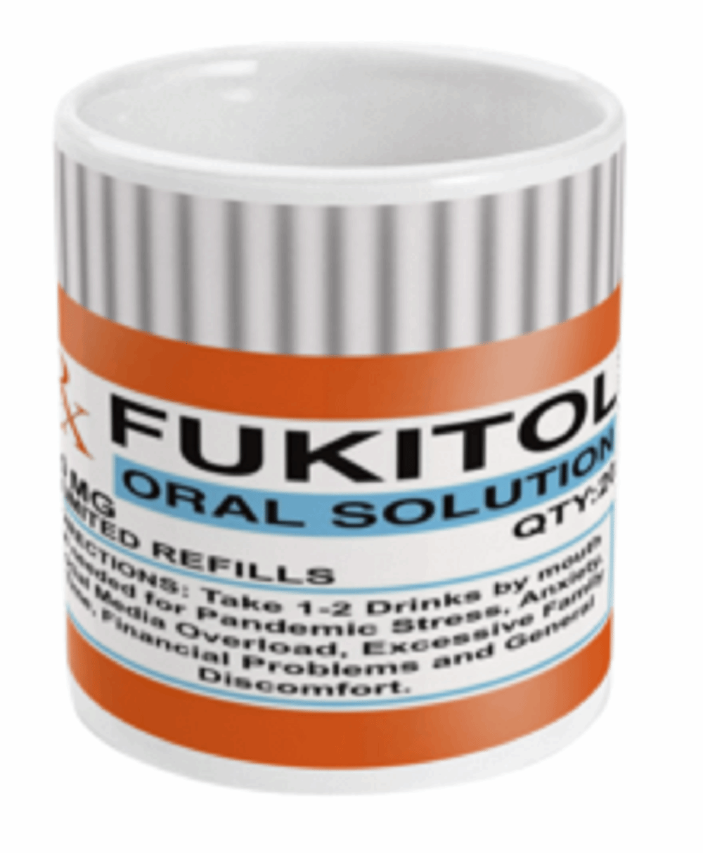 Fukitol Pharmacy Joke Mug by Free Spirit Accessories sold by Free Spirit Accessories