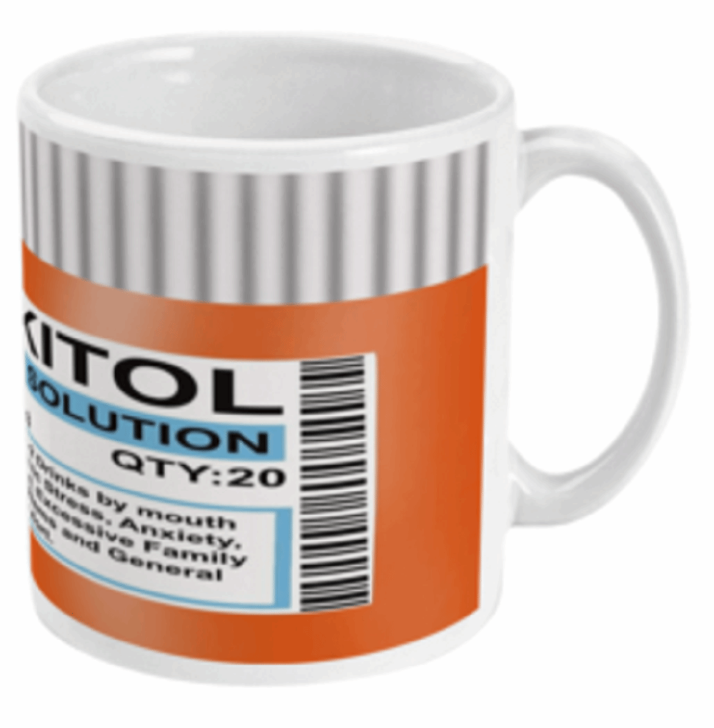 Fukitol Pharmacy Joke Mug by Free Spirit Accessories sold by Free Spirit Accessories