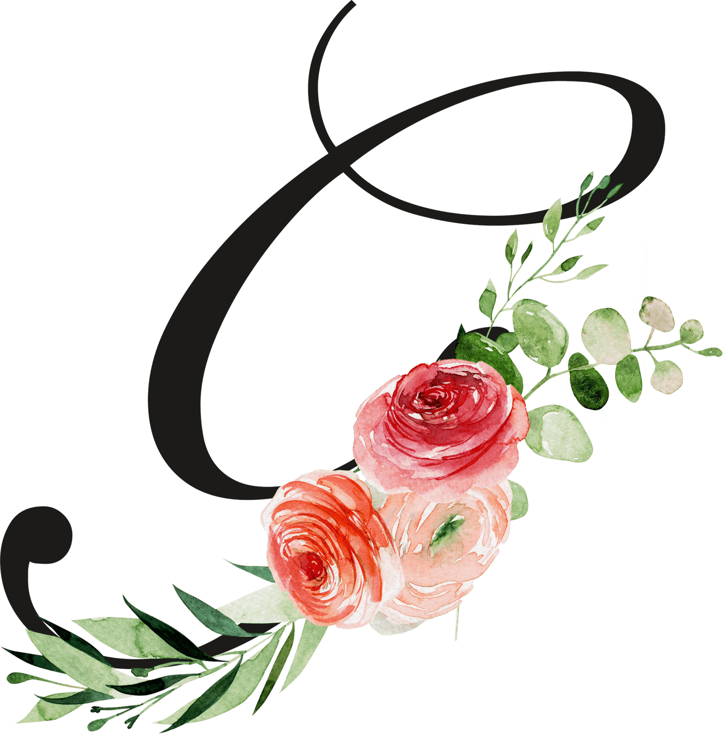 Floral Letter Initial Coffee or Tea Mug by Free Spirit Accessories sold by Free Spirit Accessories