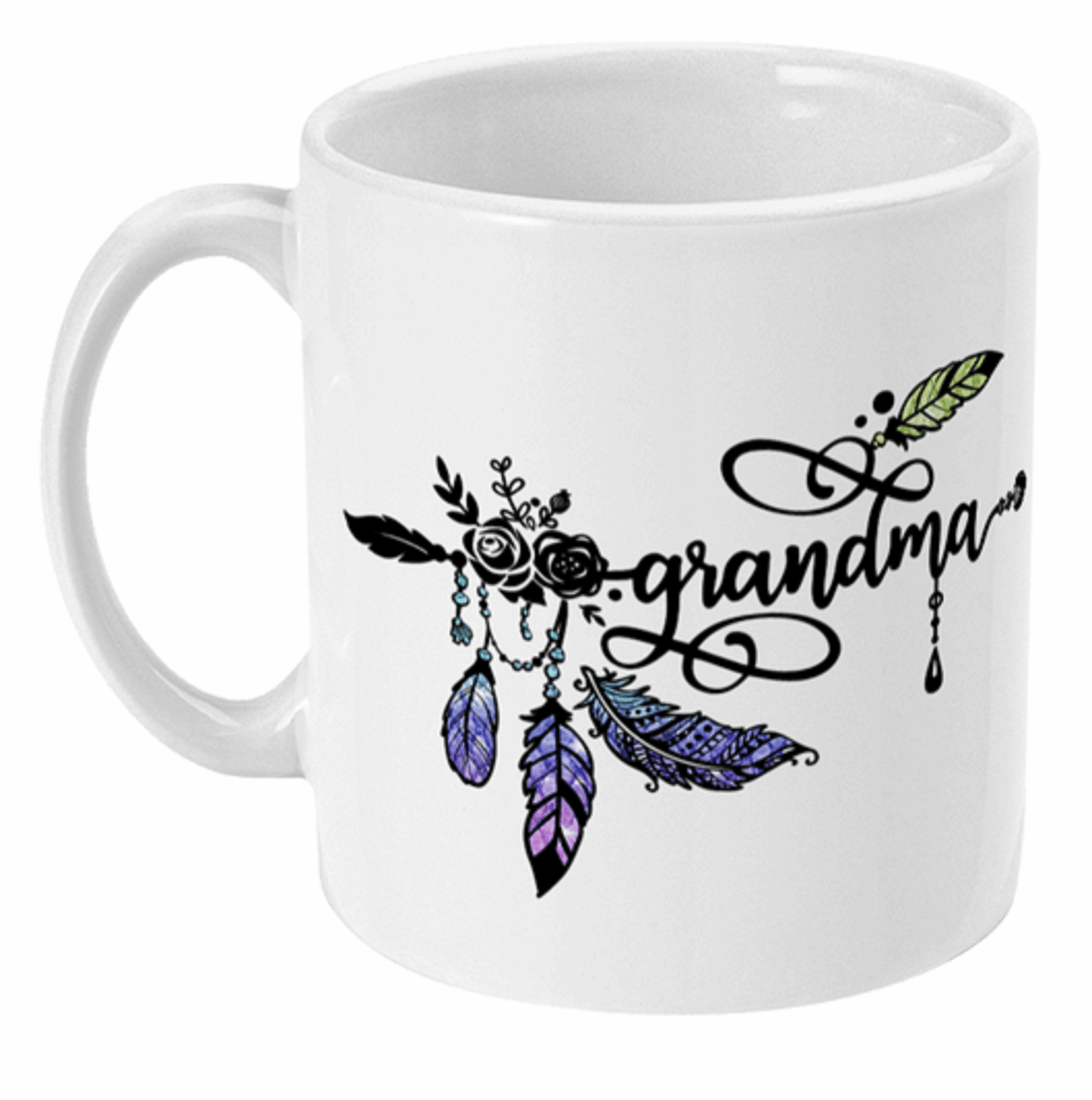 Nanna or Grandma Feathers Coffee Mug by Free Spirit Accessories sold by Free Spirit Accessories