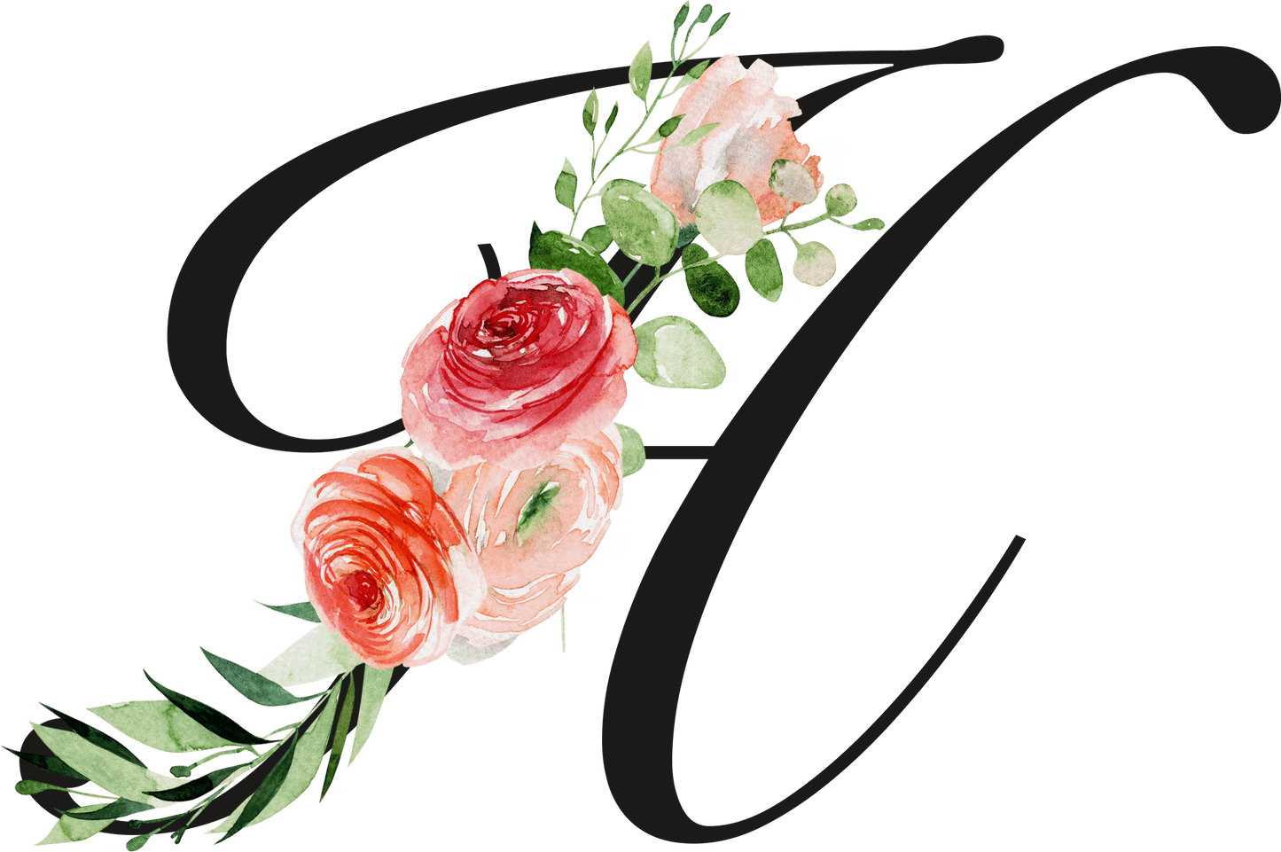 Floral Letter Initial Coffee or Tea Mug by Free Spirit Accessories sold by Free Spirit Accessories