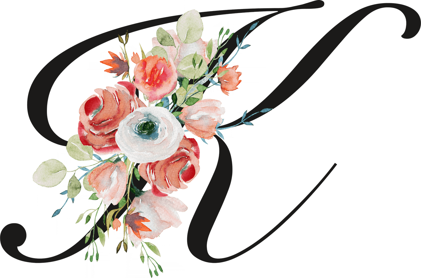 Floral Letter Initial Coffee or Tea Mug by Free Spirit Accessories sold by Free Spirit Accessories