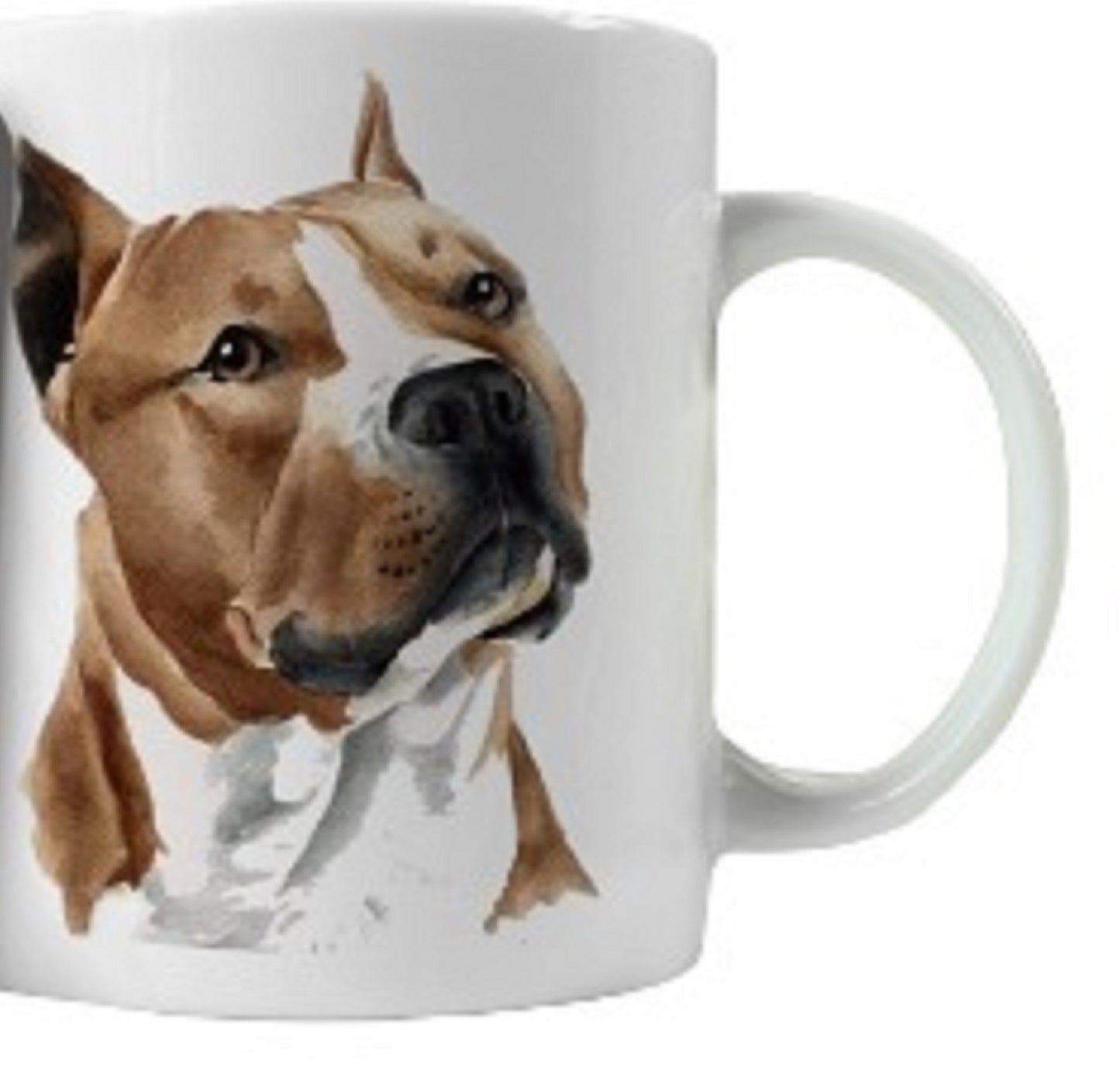 Staffy Dog Head Mug and Coaster by Free Spirit Accessories sold by Free Spirit Accessories