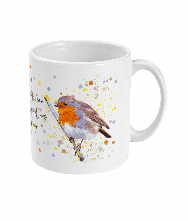 Watercolour Robins Appear Coffee Mug by Free Spirit Accessories sold by Free Spirit Accessories