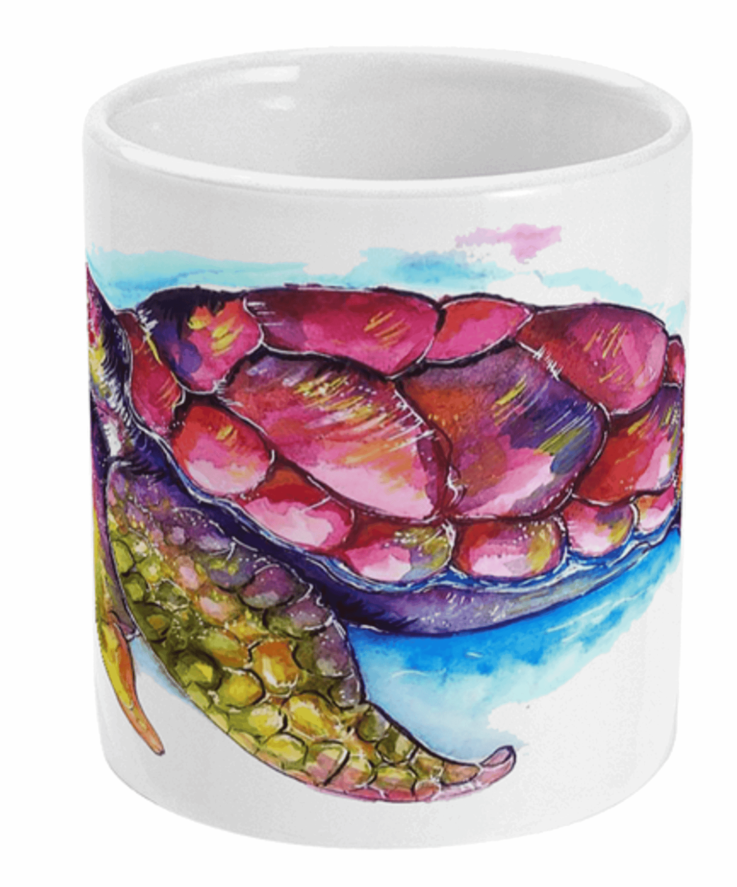 Watercolour Sea Turtle All Around Print Mug by Free Spirit Accessories sold by Free Spirit Accessories