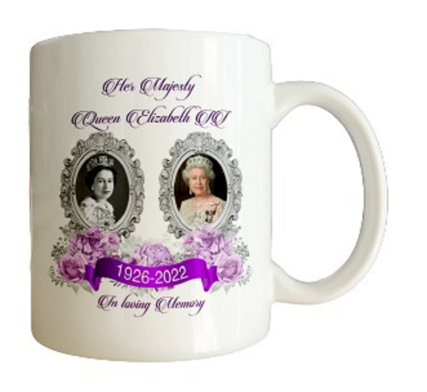 Queen Elizabeth II Memorial Mug by Free Spirit Accessories sold by Free Spirit Accessories