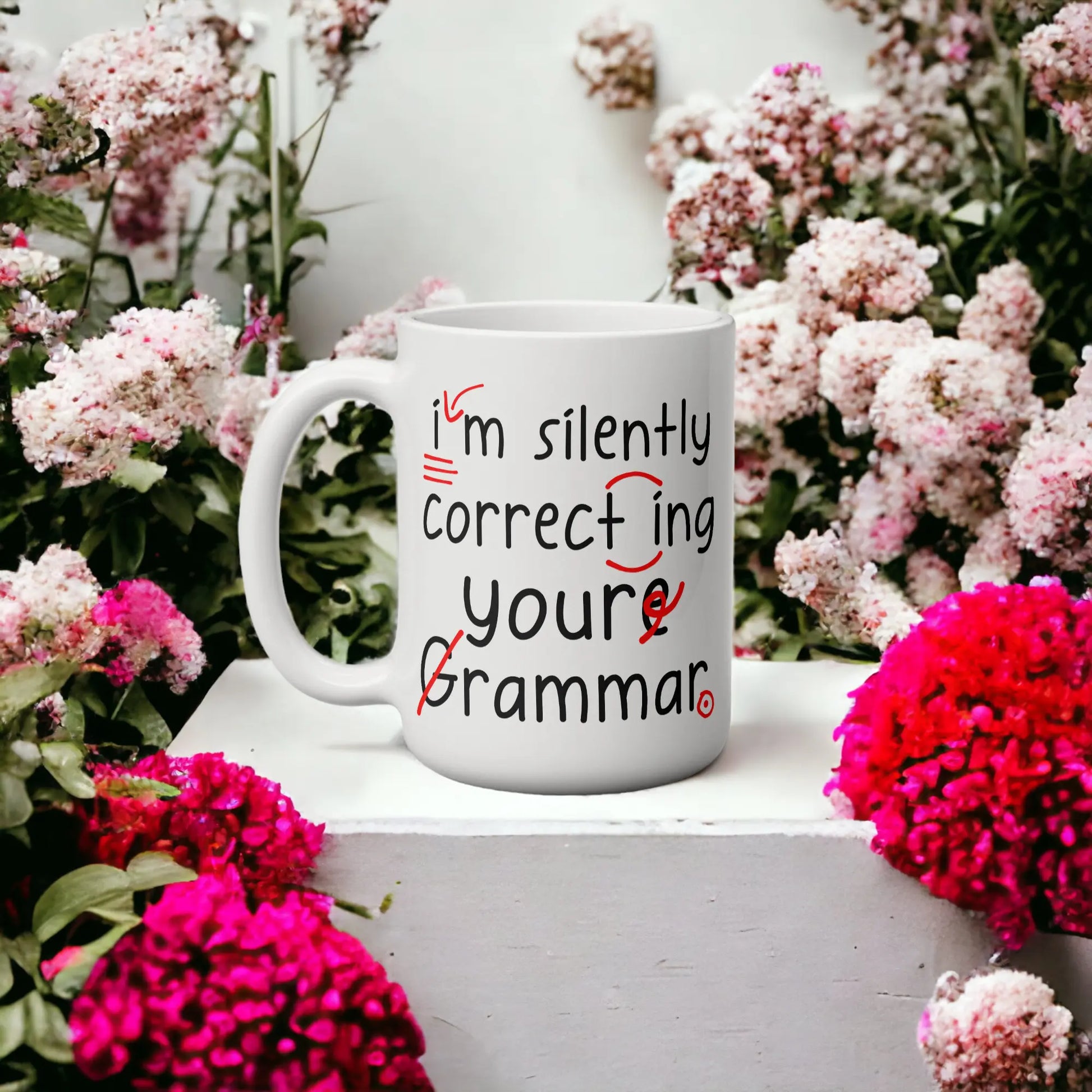  Silently Correcting Your Grammer - Funny Mug for Teachers by Free Spirit Accessories sold by Free Spirit Accessories