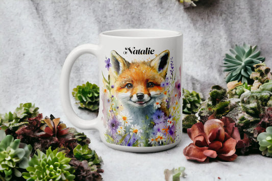  Personalised Fox Cub Mug by Free Spirit Accessories sold by Free Spirit Accessories