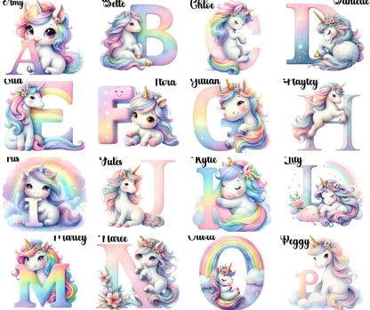 Personalised Unicorn Initial Money Box – Custom Letter Gift for Children (Free UK Shipping)