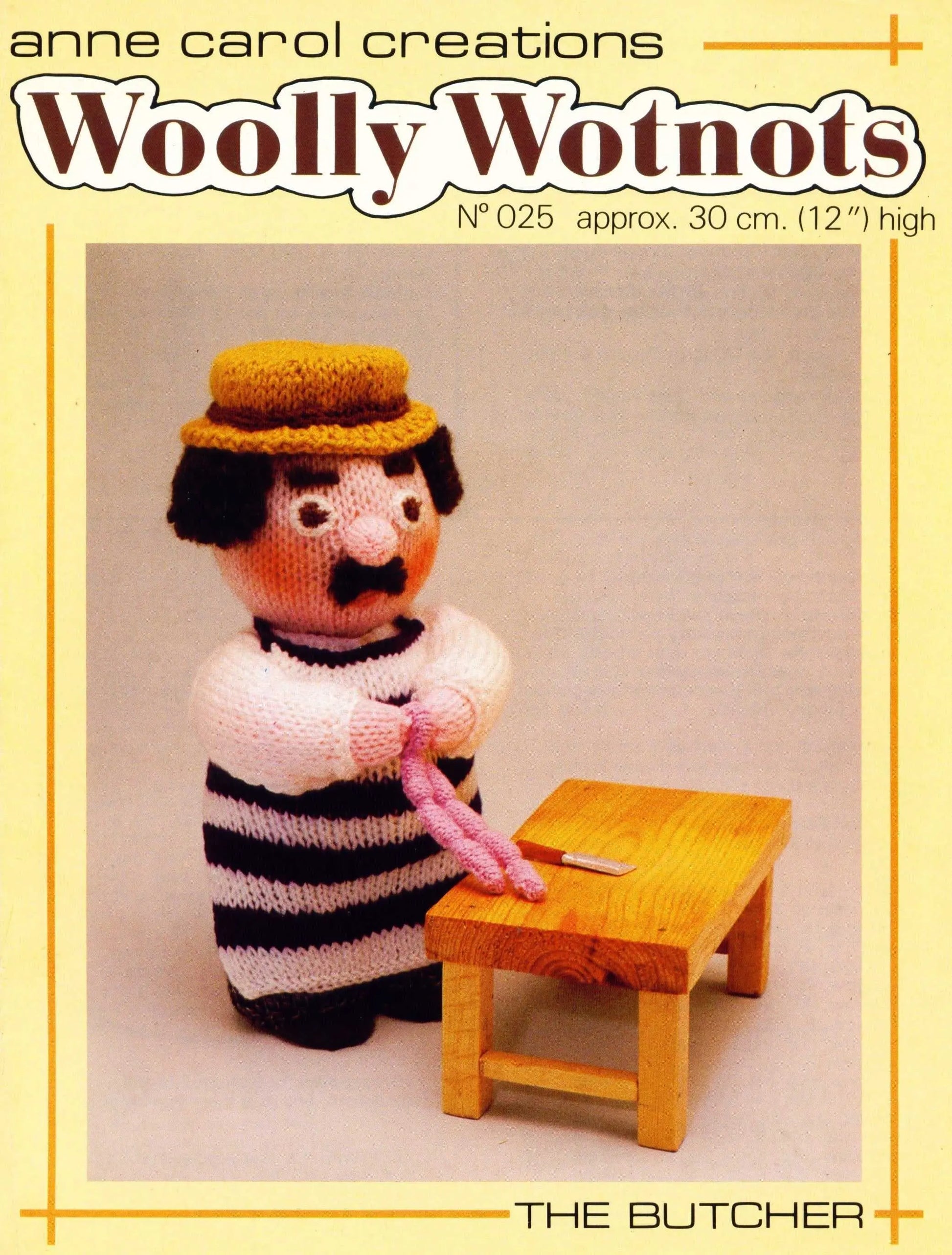  Woolly Wotnots Butcher Knitting Pattern by Cross Stitch Chart Heaven sold by Free Spirit Accessories