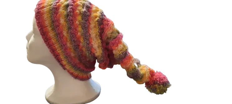  Hand Knitted Rainbow Sparkle Pixie Hat by Free Spirit Accessories sold by Free Spirit Accessories