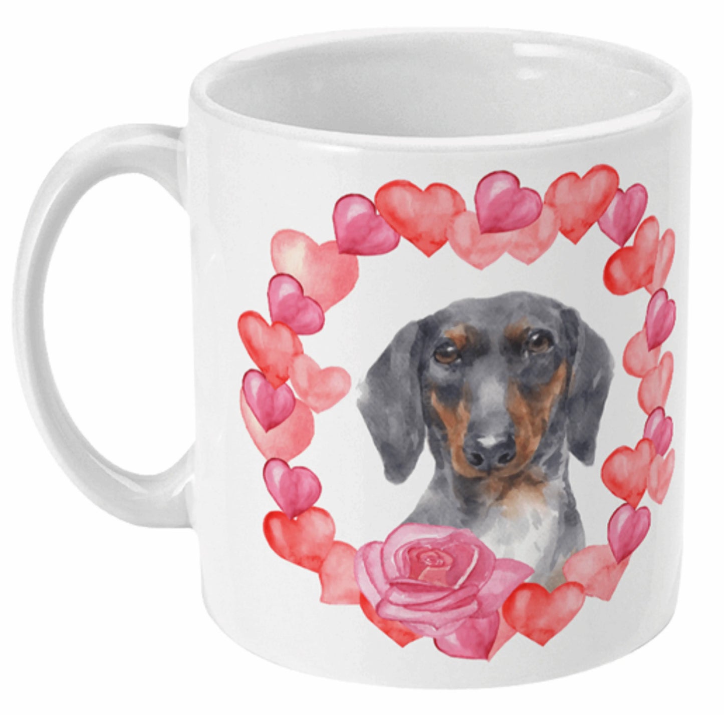  Beautiful Dachshund Dog Wreath Coffee Mug by Free Spirit Accessories sold by Free Spirit Accessories