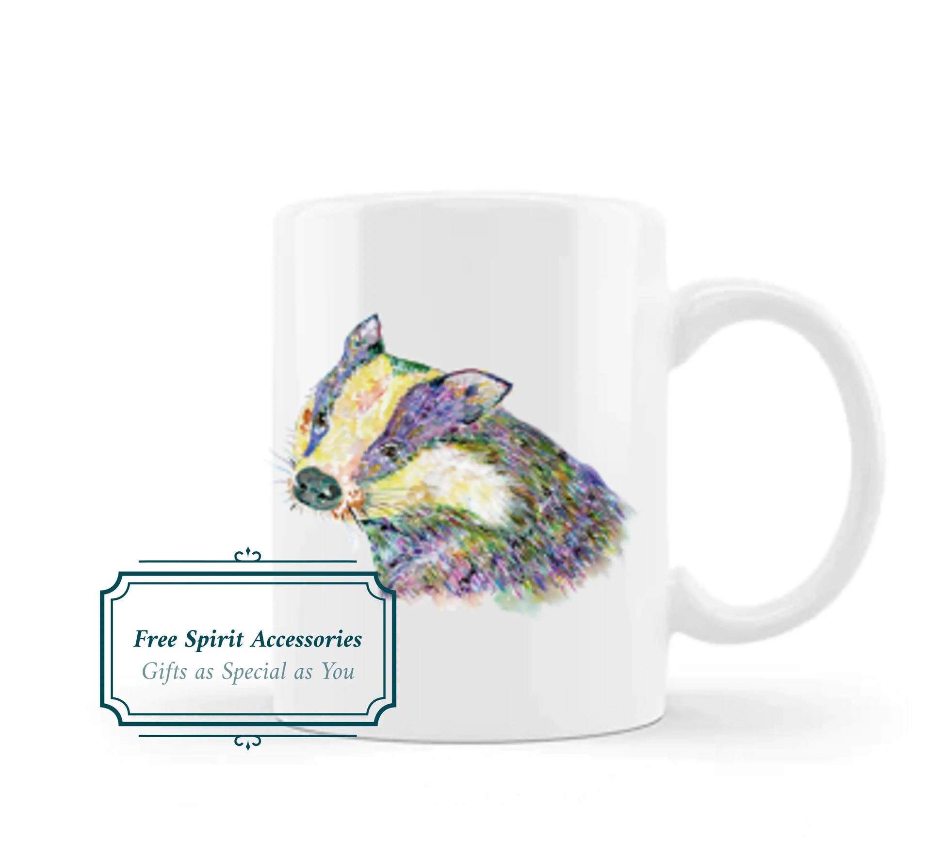  Beautiful Badger Wildlife Coffee Mug by Free Spirit Accessories sold by Free Spirit Accessories