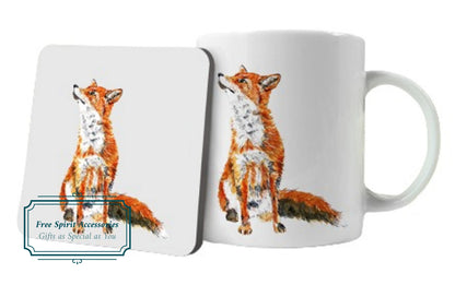  Beautiful Fox Mug and Coaster by Free Spirit Accessories sold by Free Spirit Accessories