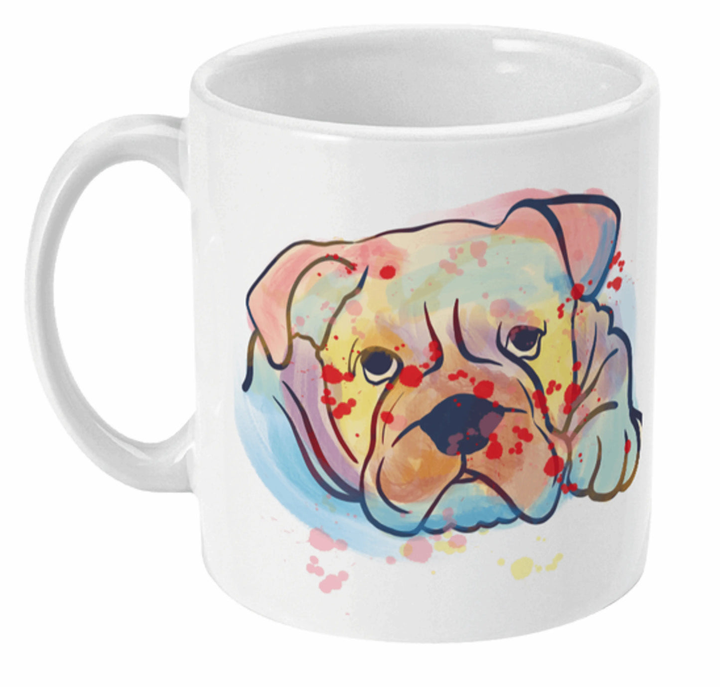  American Bulldog Watercolour Print Mug by Free Spirit Accessories sold by Free Spirit Accessories