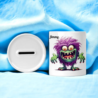  Personalised Little Monsters Money Box - Choice of 5 Unique Designs by Free Spirit Accessories sold by Free Spirit Accessories