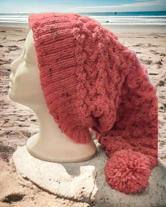  Hand Knitted Pink Pixie Hat by Free Spirit Accessories sold by Free Spirit Accessories