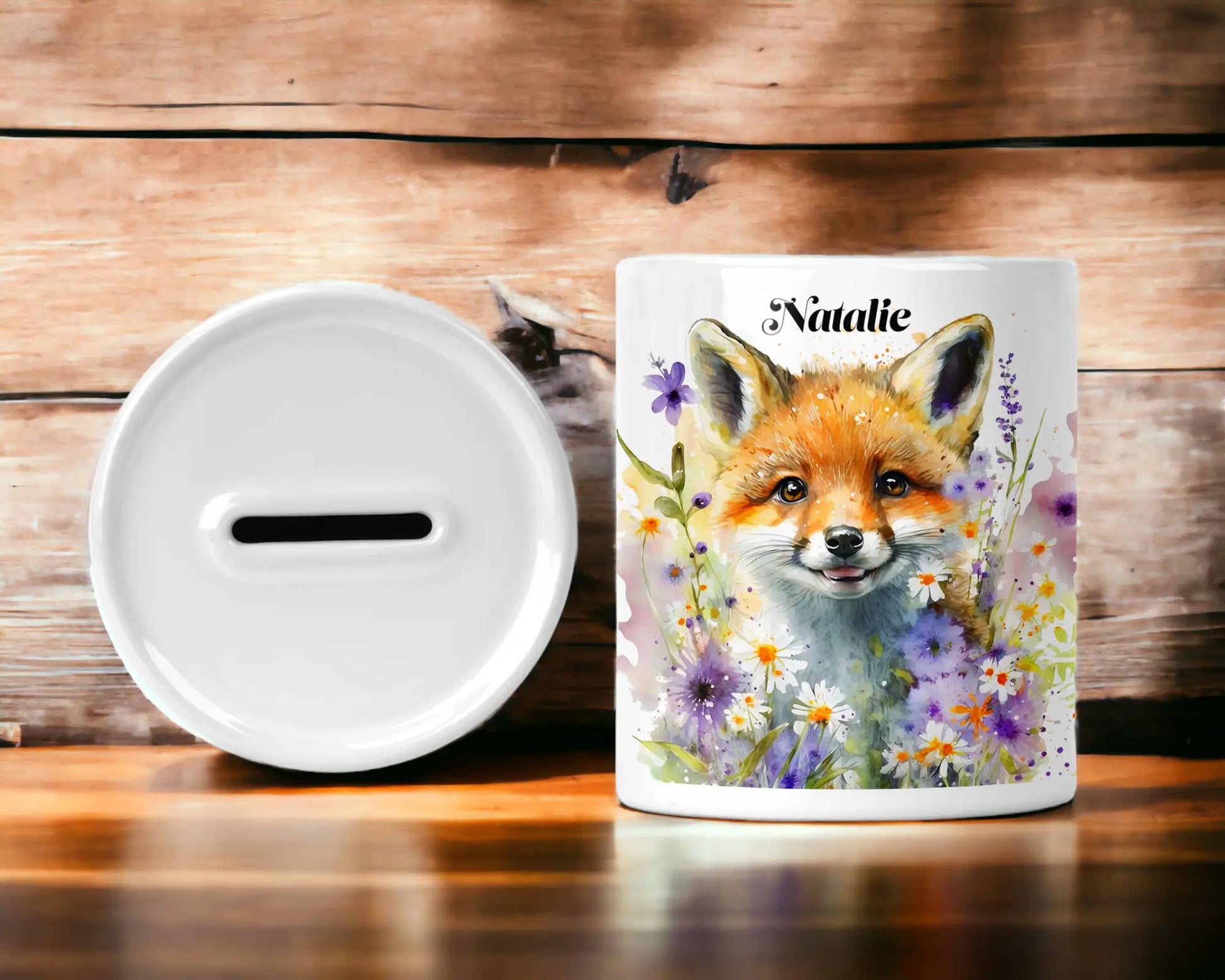  Personalised Fox Cub Money Box by Free Spirit Accessories sold by Free Spirit Accessories