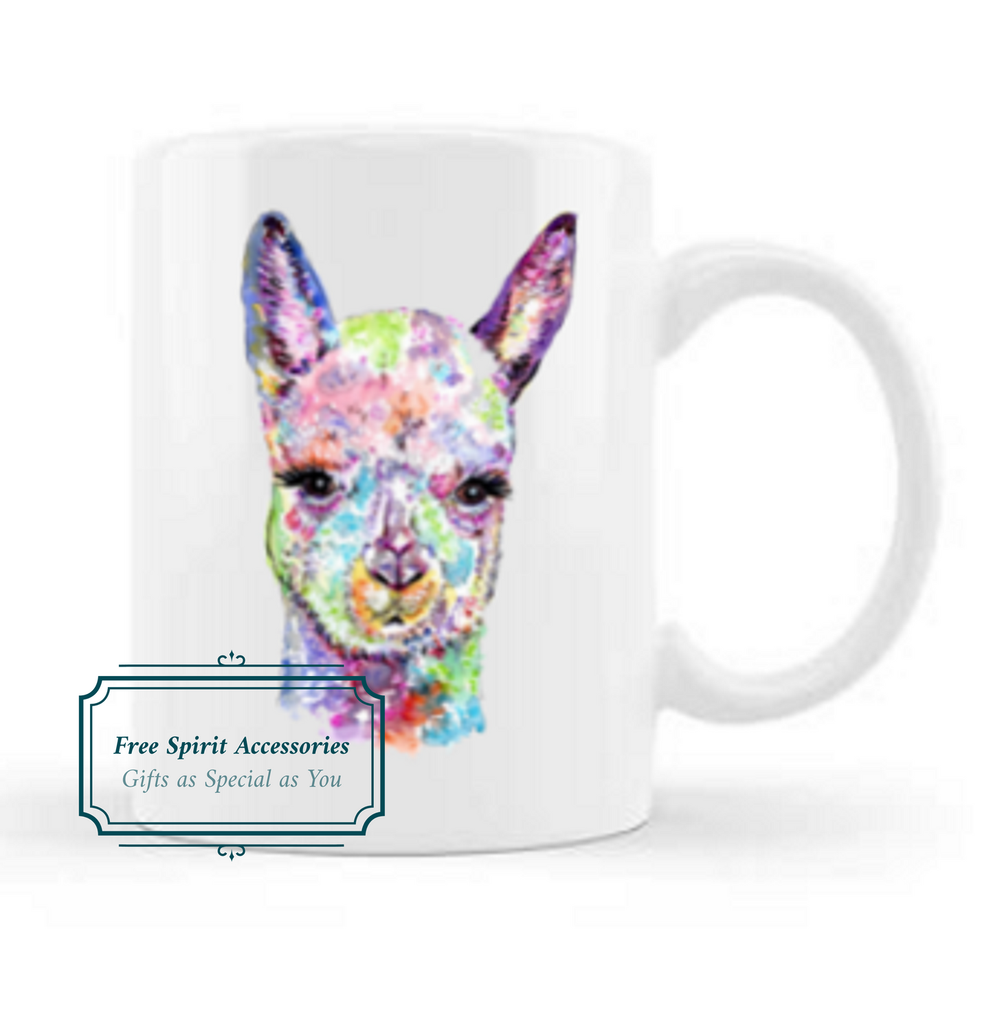  Beautiful Watercolour Alpaca Coffee Mug by Free Spirit Accessories sold by Free Spirit Accessories