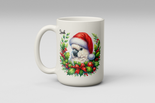 Personalised Christmas Cockatoo Mug