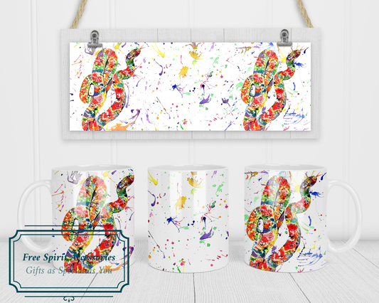  Rainbow Splashed Corn Snake Mug by Free Spirit Accessories sold by Free Spirit Accessories