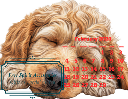  Digital Sleeping Dogs 2024 Calendar by Free Spirit Accessories sold by Free Spirit Accessories