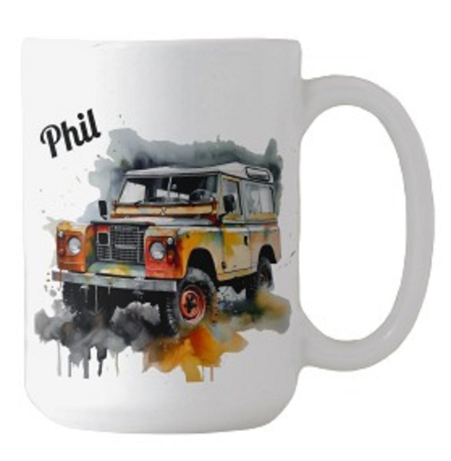  Personalised Classic Land Rover Coffee Mug - Unique Design by Free Spirit Accessories sold by Free Spirit Accessories