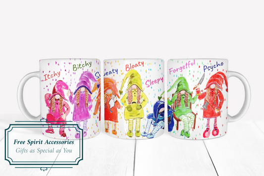  Menopause Gnomes Funny Mug by Free Spirit Accessories sold by Free Spirit Accessories